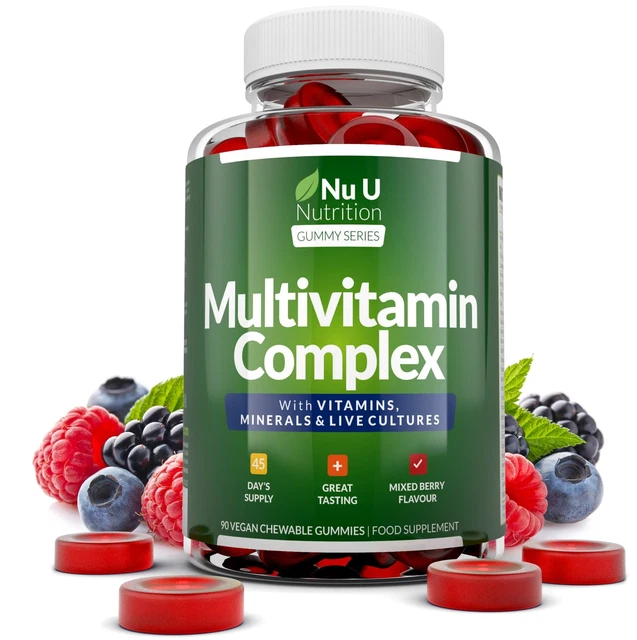 MULTIVITAMINS GUMMIES 90 Vegan Chewable Gummies Vitamins Botanicals