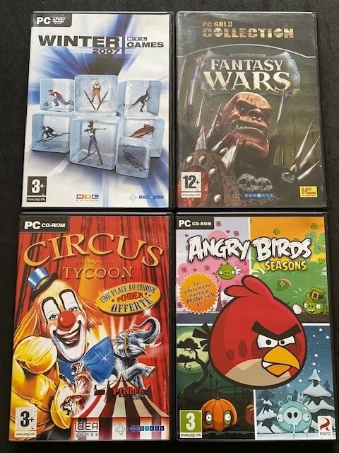 PC  CD-ROM:      LOT DE 9 JEUX         HAPPY FEET / ANGRY BIRD …       (lot 8)