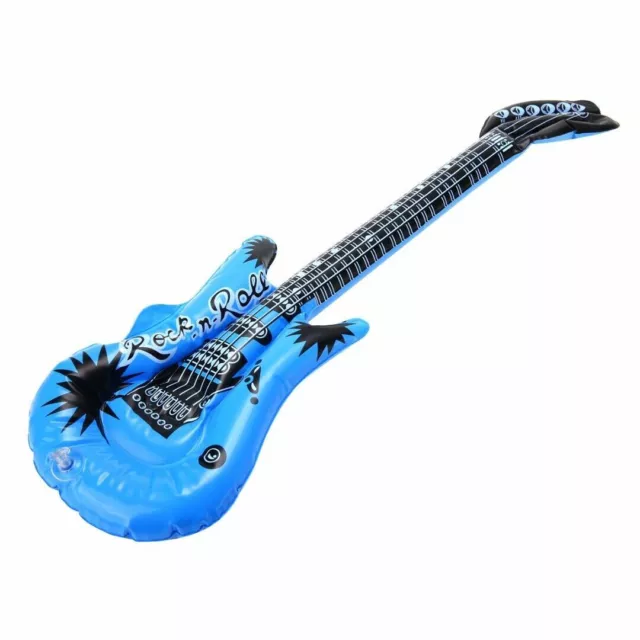 1PC Inflatable Guitar Blow Up Kids Air Rock Dress Up Party Birthday Disco Decor
