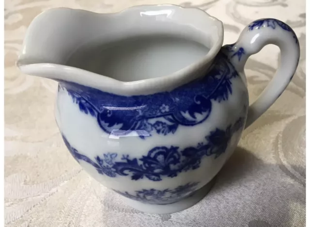 Vintage Bluemont China Japan Persian Rose Flow Blue Creamer Pitcher