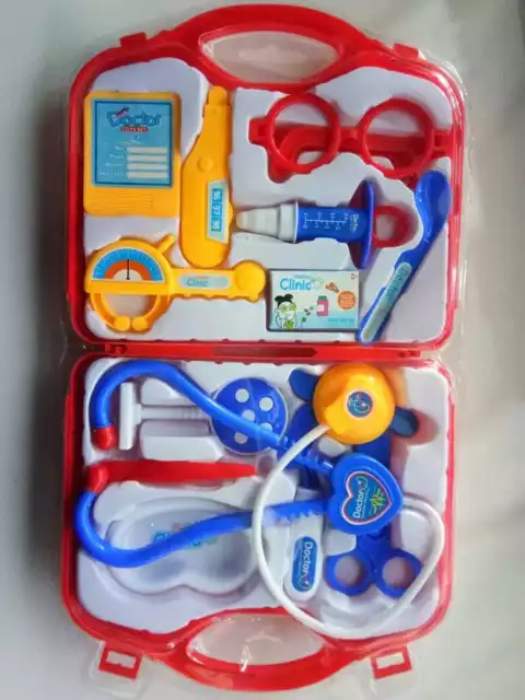 Doctor Play Set 14PCS Nurse Medical Carry Case Role Play Learning Kit Kids