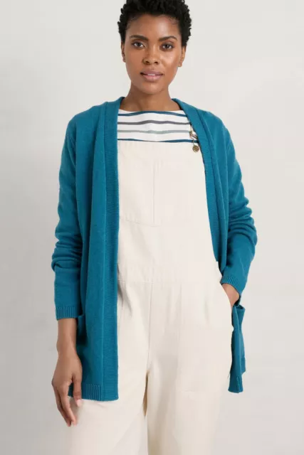 GORGEOUS SEASALT Cotton Teal Studio Craft Cardigan 18 Ex Con