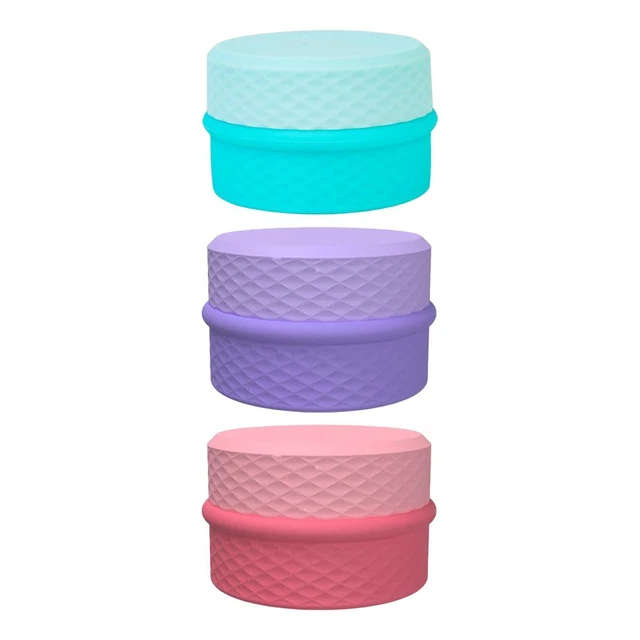 Taille de voyage Petits pots de crème en silicone réutilisable pour sac à