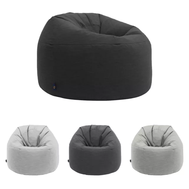Silla redonda para interiores/exterior lista llena para adultos bolsa de frijoles de jardín muebles