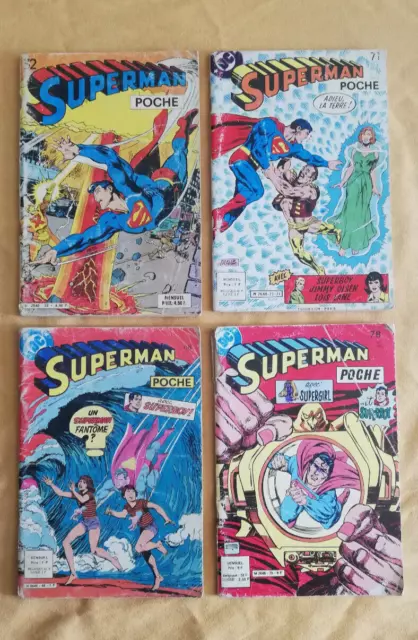 Lot De 4 Superman Poche Sagedition N° 32 / 68 / 71 / 78 - Comic Vf