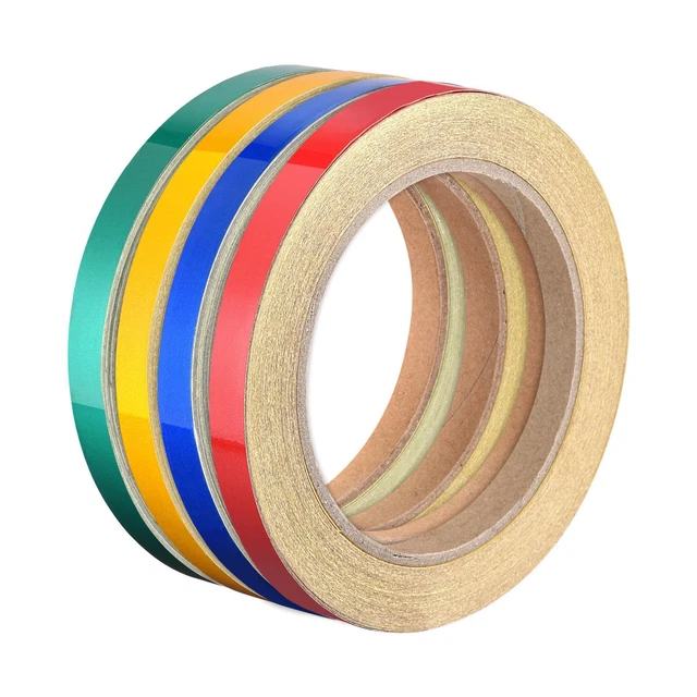 Reflektierendes Klebeband 10 mm x 25 m wasserdichtes Warnband rot grün gelb blau