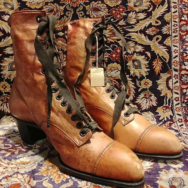 Hamilton Brown American Lady Special Victorian High Top Ladies Boots in incredi