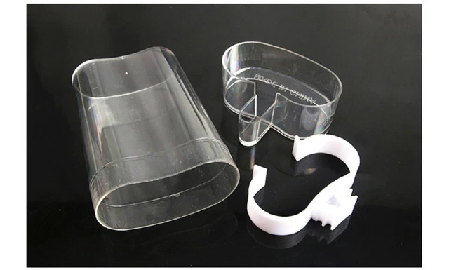 Conveniente alimentador de aves bebedor de agua loro mascota plástico 200 ml transparente