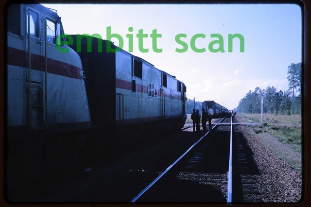 Original Slide, SAL Seaboard Air Line E7A #3020 Silver Meteor, 1963 White Oak GA