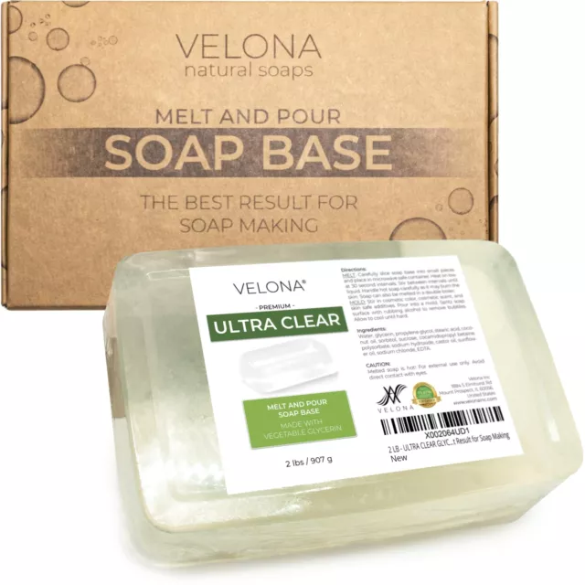 2 LB - Ultra Clear Glycerin Soap Base SLS/SLES free | Melt and Pour | Transpa...