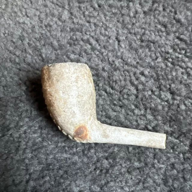 Vintage Mid 1800s to Late 1800s Era Clay Pipe Bowl and Partial Stem (g2)