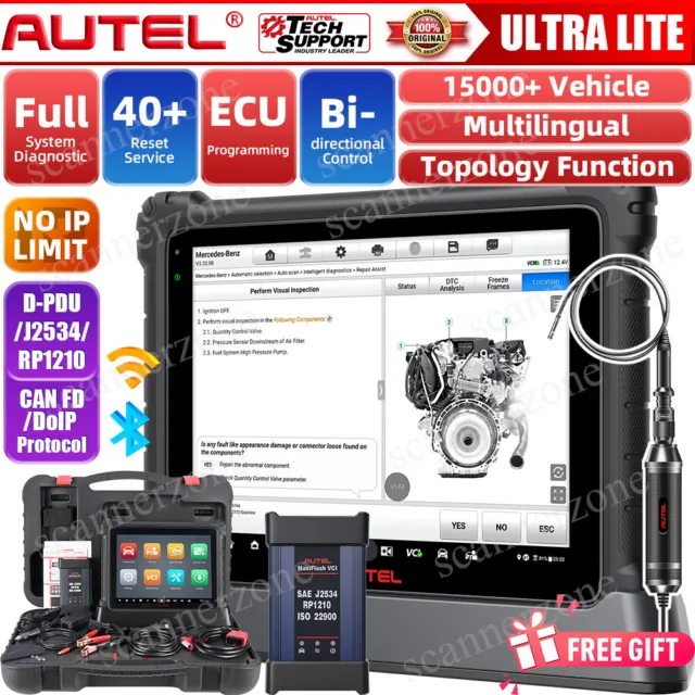 2024 Autel MaxiSys Ultra Lite Diagnostic Tool Programming 2 Years Free Update