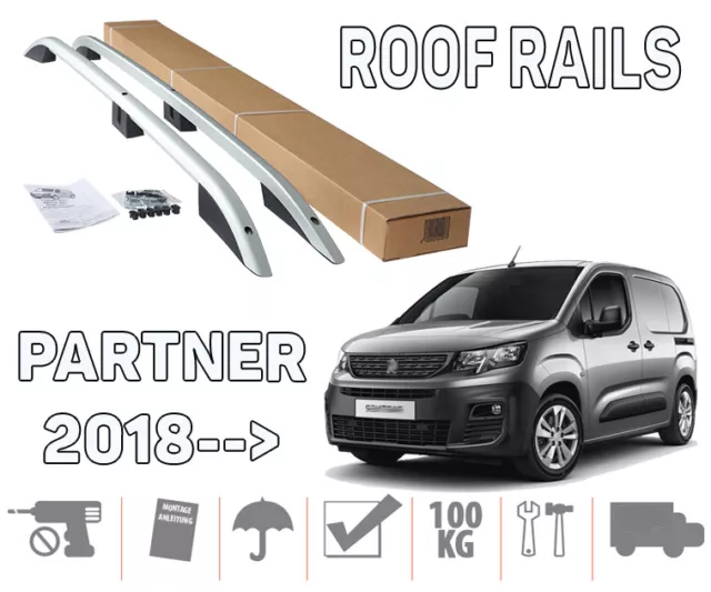 Barres de toit en acier Peugeot Partner 2008-2018