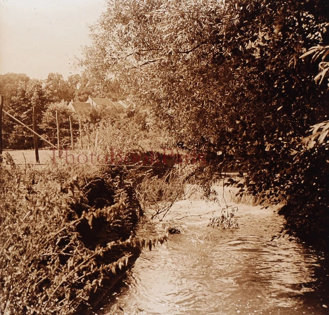 FRANCE Tigeaux Le Grand Morin c1930 Photo Plaque de verre Stereo Vintage P15n1