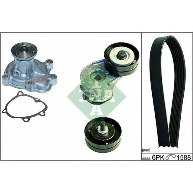 INA 529 0056 30 Wasserpumpe Keilrippenriemensatz für OPEL ASTRA G CORSA C X01
