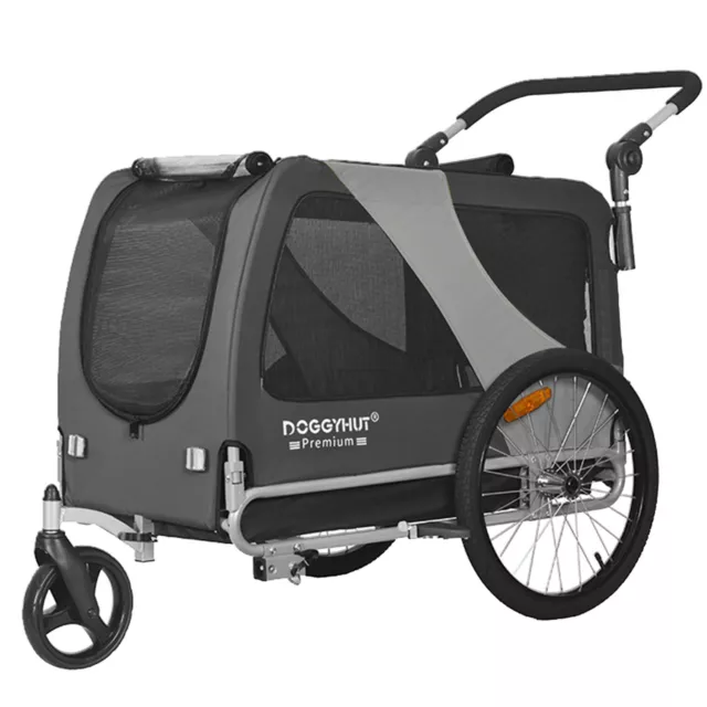 Rimorchio bicicletta Doggyhut® Premium XL e jogger 2 in 1 rimorchio per cani