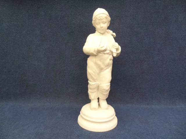 Parian Biscuit Bisque statue of a Boy "Chimney Sweeper" by Lecorney.