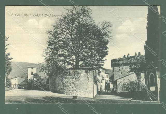 SAN GIUSTINO VALDARNO, Arezzo. Cartolina d'epoca viaggiata