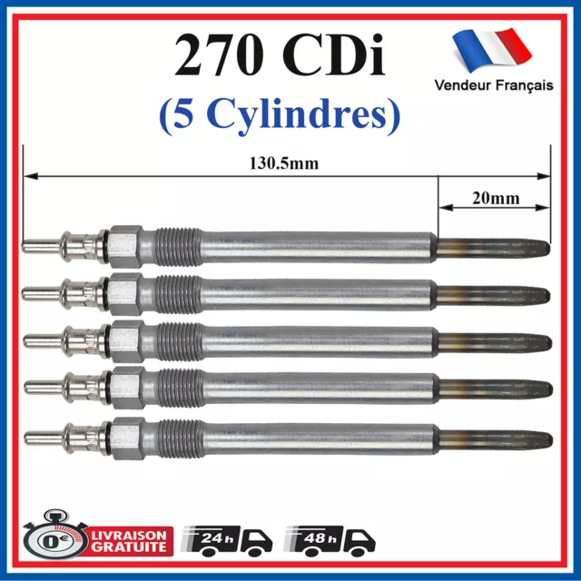 5 BOUGIE DE PRÉCHAUFFAGE POUR Mercedes Classe C CLC 220 C220 CLK E 270 E270 CDI