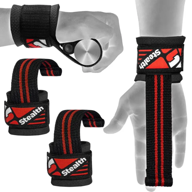 Weight Lifting Wrist Wraps Bar Straps Gym Grip Hooks Bodybuilding Training Glove