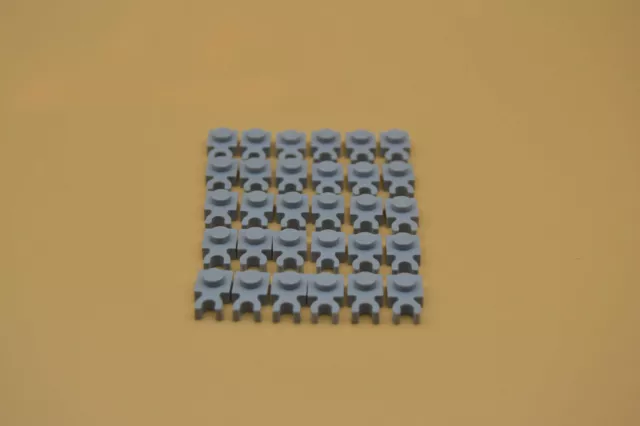 LEGO 30 x Platte Halter neuhell grau Light Bluish Gray Plate 1x1 Clip 4085