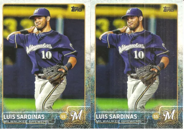 2 Card Baseball Card Lot Of Luis Sardinas 753