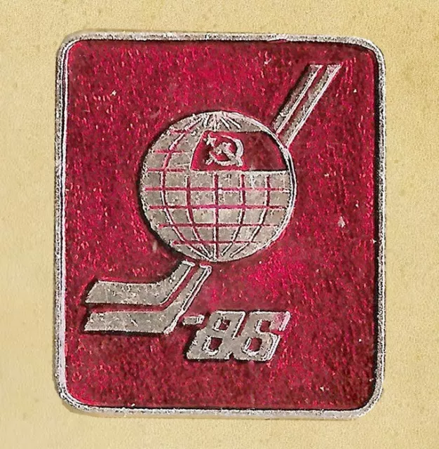 1986 World Ice Hockey Championship Moscow USSR Russia Official Pin Old