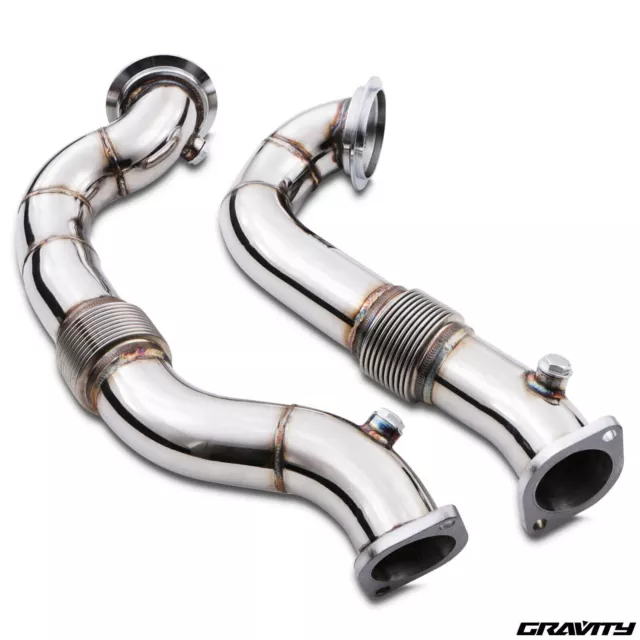 Gravity Stainless Exhaust Decat Downpipes For Bmw 3 Series E90 E92 335 N54 06-09