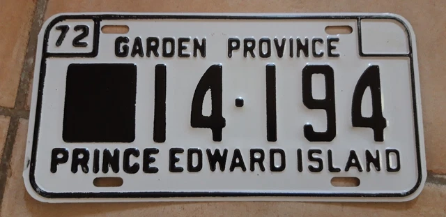 PLAQUE IMMATRICULATION CANADIENNE Ile Prince Edouard license plate ...