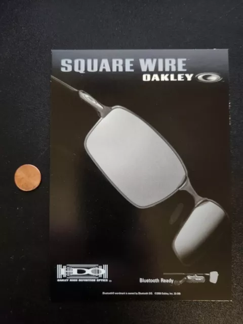 OAKLEY 2006 SQUARE WIRE dealer promo display card Flawless New Old Stock