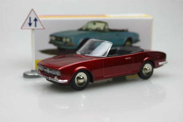 Dinky Toys 1423 - PEUGEOT 504 Cabriolet Rouge métal foncé 1:43 Atlas