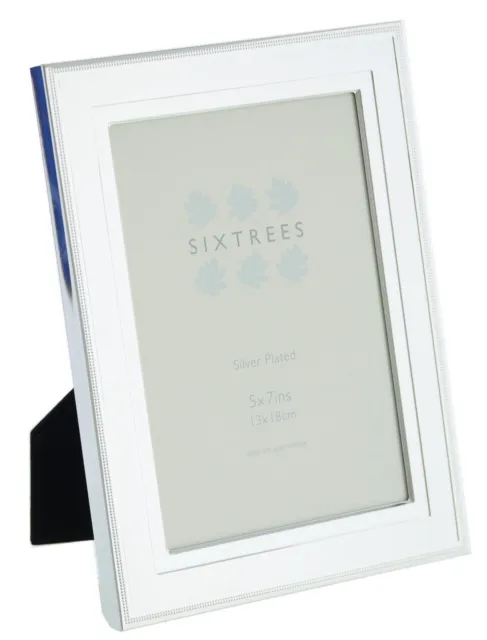 5x7 Sixtrees Silver Plated Photo Frame + Free Photo Print