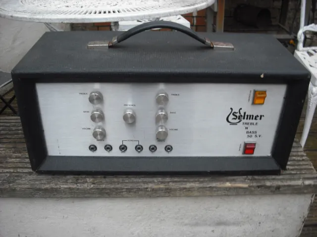 Selmer treble and bass 50SV 50w vintage british valve amplifier tube amp 50 SV
