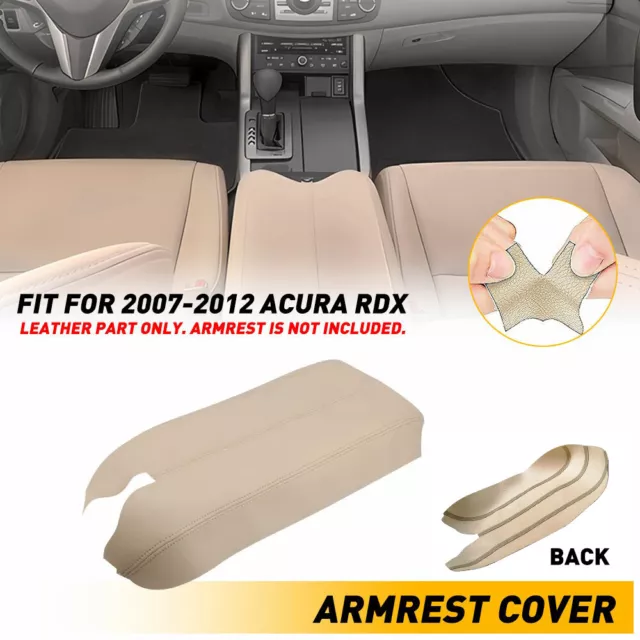 Fits 07-12 Acura RDX Microfiber leather Center Console Armrest Cover Beige Tan
