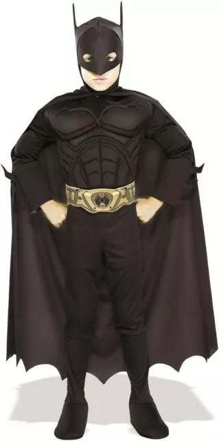 Batman Begins Dark Knight Movie Dress Up Deluxe Muscle Halloween Child Costume