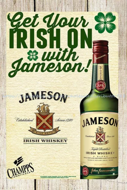 Jameson Irish Whiskey club bar metal tin sign reproduction signs