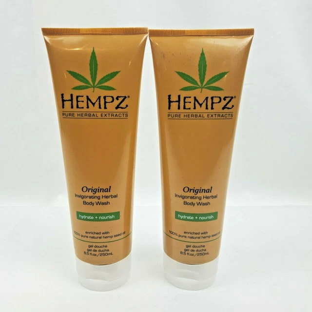 2X Hempz Original Invigorating Herbal Extracts Body Wash Hydrate & Nourish 8.5oz