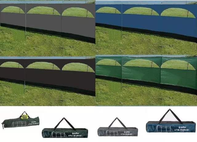 Windbreaker Screen Windguard Camping 3 Panel  Garden Beach 5m x 150cm