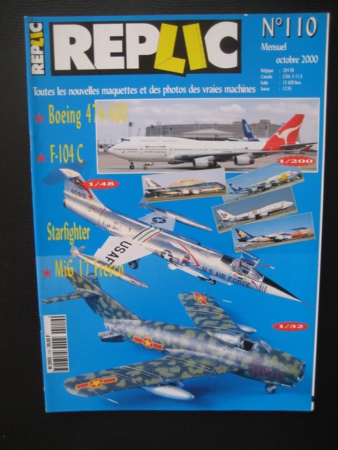 REPLIC n° 110 - BOEING 747-400 - F-104 C STARFIGHTER - MIG 17 FRESCO