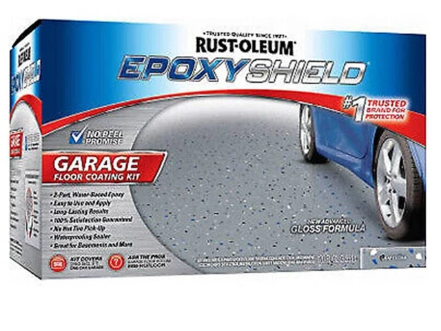 Rust-Oleum 251965 Epoxy Shield Garage Floor Kit, Gloss Gray