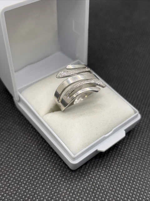 Bague Ancienne En Argent Massif 925 Style Dôme - Jonc Alliance, Taille 52, Occasion