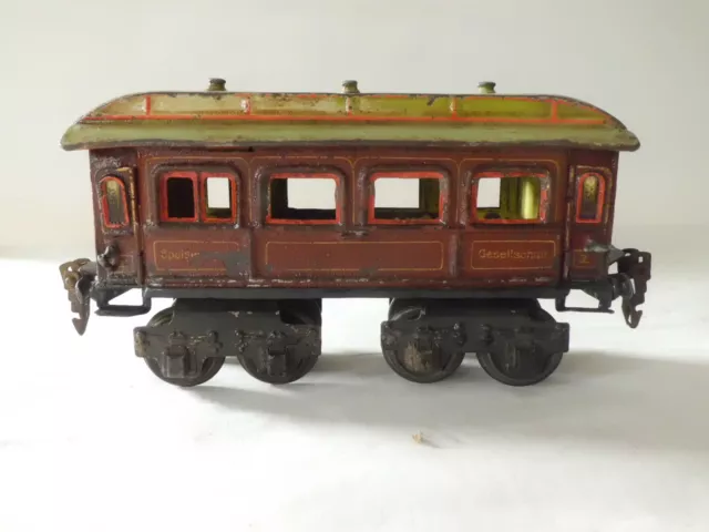 Rarität, MÄRKLIN Speise/ Personenwagen 18cm, 1930er Jahre, alte Blecheisenbahn