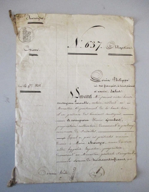 ANCIEN ACTE NOTARIÉ 1788 Sous Cadre EUR 40,00 - FR
