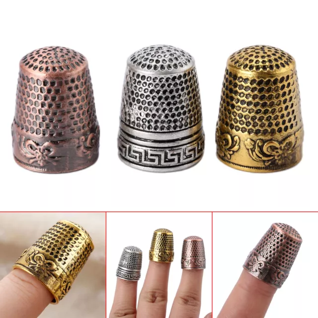 Vintage Sewing Finger Protector Thimbles Metal Finger Protector Shiled Tailor