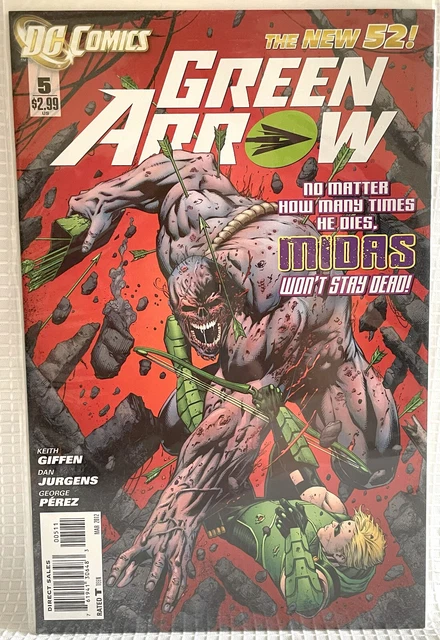 Green Arrow #5 Comic Book 2012 4th Series DC Comics New 52 Midas
