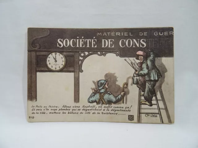 Cpa Ancienne Carte Postale Humoristique Ch Leo Guerre 1914 1918 Poilu Militaire