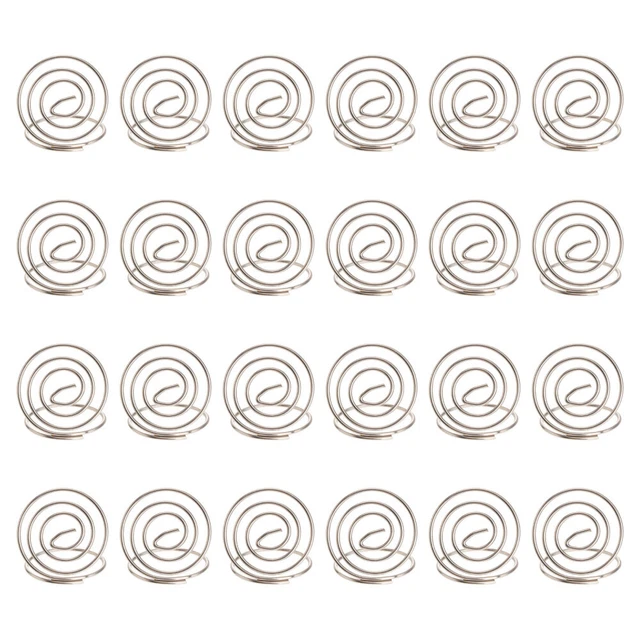 24 pz clip a forma di cuore supporto foto argento cornice numero tavola rotonda