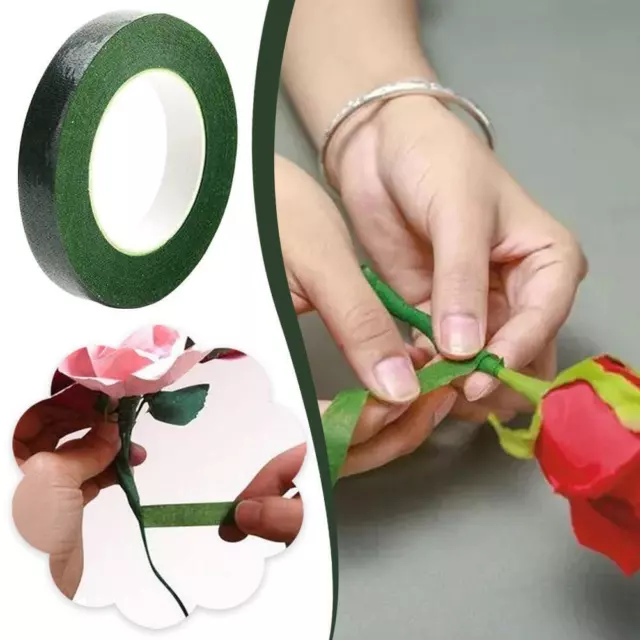 Floral Tape Florist Elastic Tape Self Adhesive Green Type Paper Tape X8G0 3