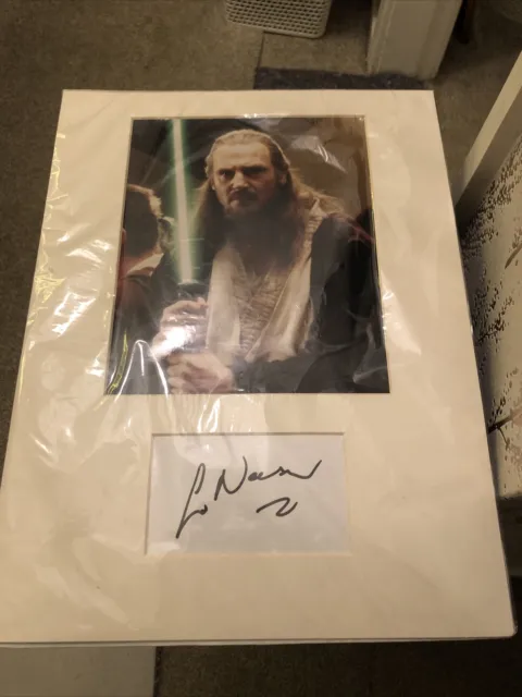 Liam Neeson signed autograph & picture | The Phantom Menace