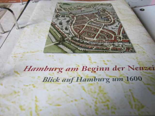 Dtsch.Geschichte in Historischen Karten 1600 Hamburg Stadtplan um 1600